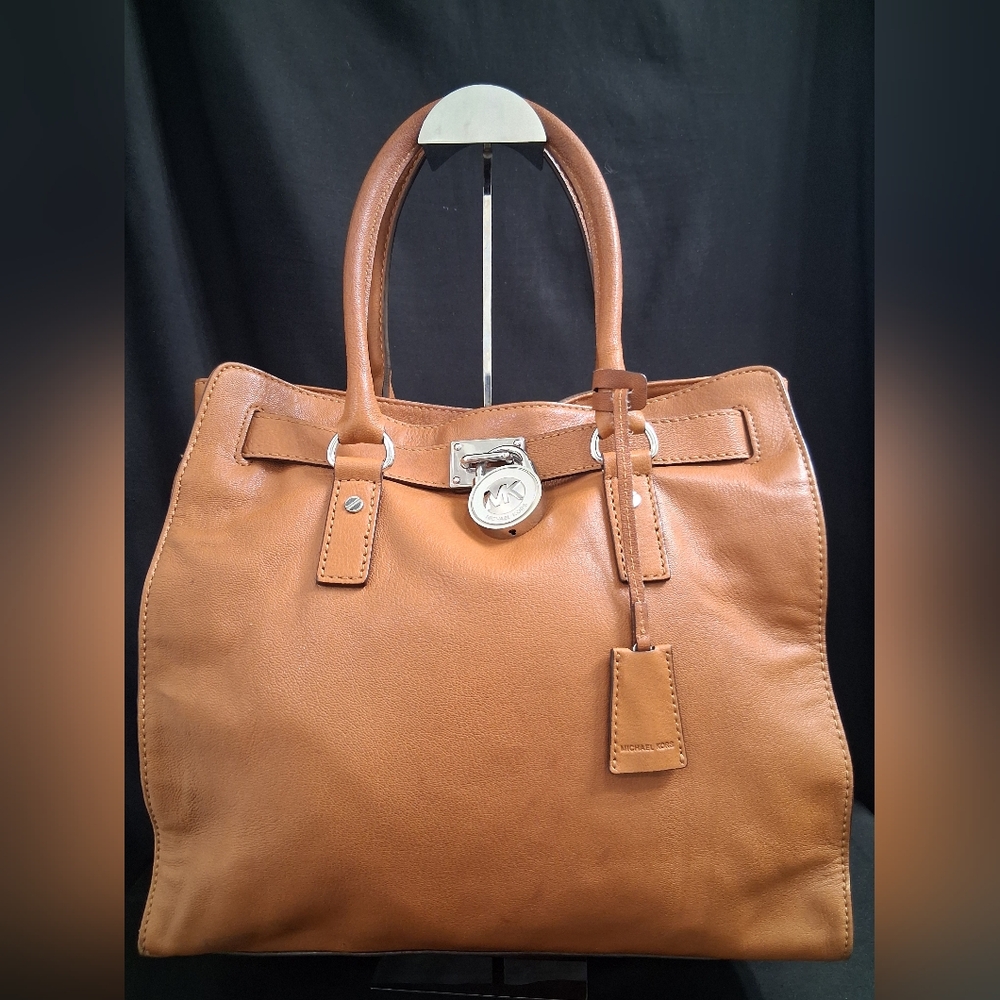 Michael Kors Hamilton Large Brown Leather Tote Bag